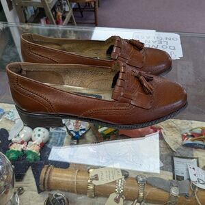 New Drexlite Brown Leather Tassel Oxford Loafers